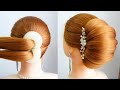 French Twist Bun Hairstyle | French Roll With Donut | Easy French Hairstyles Step By Step