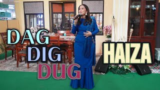 Dag, dig, dug. Dag, dig, dug. Di dalam dada. Jantung berdebar, hati berbunga, amboi - Haiza