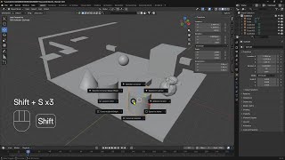 BLENDER - Lesson 02 - Create 3D Primitives, Transform, Move, Rotate, Scale, 3D Cursor, Origin