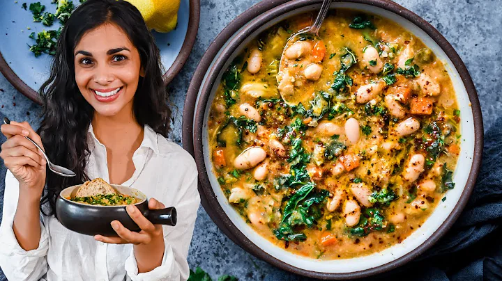 Creamy white bean & kale soup | cozy one-pot vegan dinner - DayDayNews