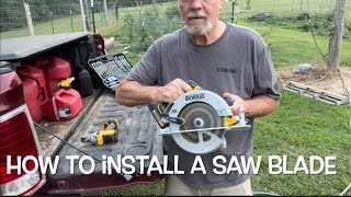 How To Install a Saw Blade on a Dewalt Battery Powered Circular Saw #tools  #dewalt #howto