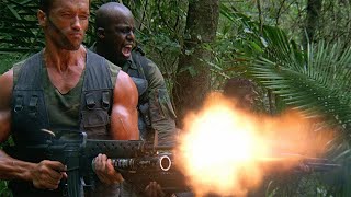 Predator Contact Scene  Shooting Jungle   Predator 1987 Movie Clip HD
