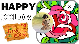 Happy Color App - Disney's The Jungle Book Coloring Page 2023 - Satisfying Videos