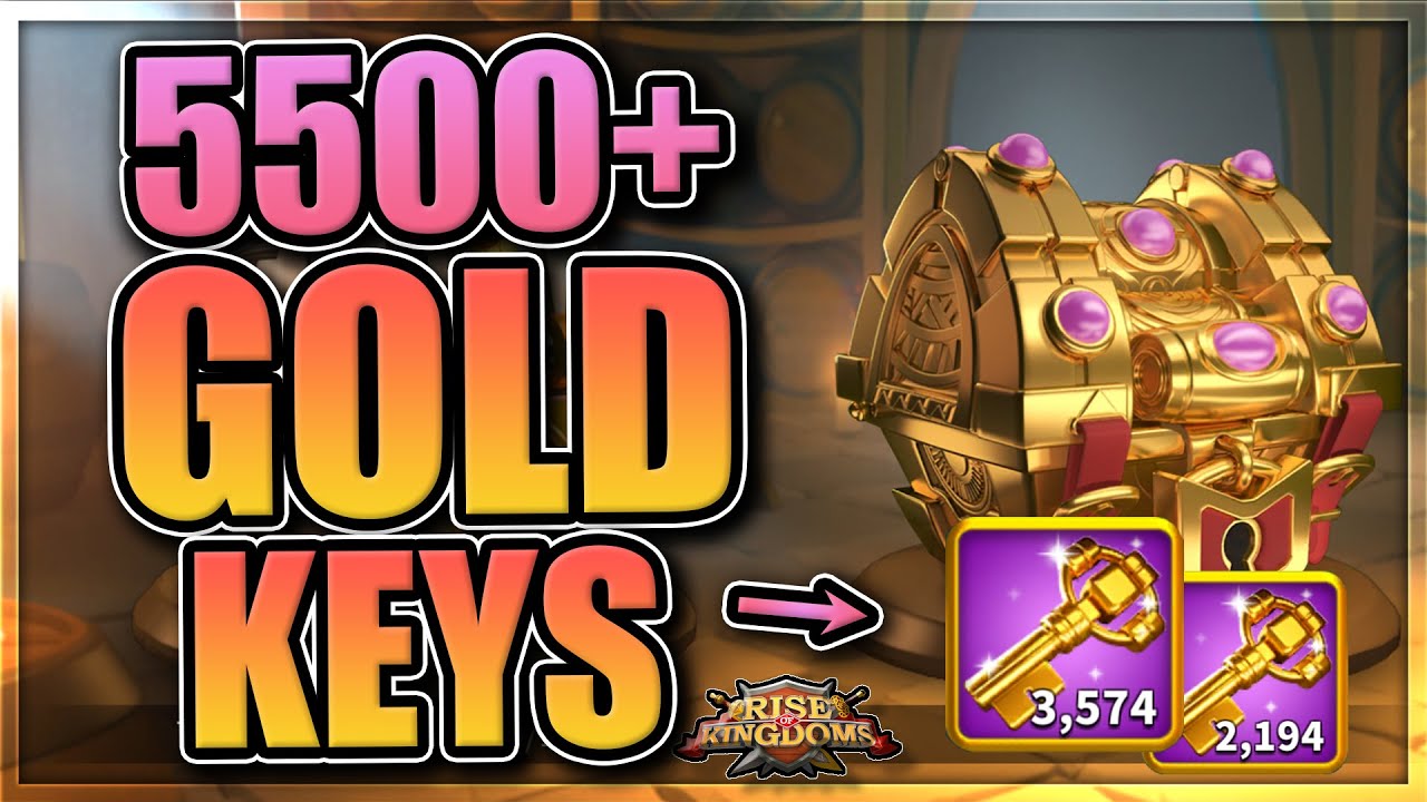 MỚI 5,500+ Gold Key Opening in Rise of Kingdoms [So many legendary commander sculptures…]