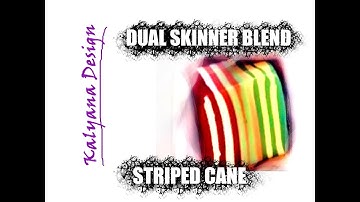 Dual skinner blend striped cane - polymer clay tutorial 133