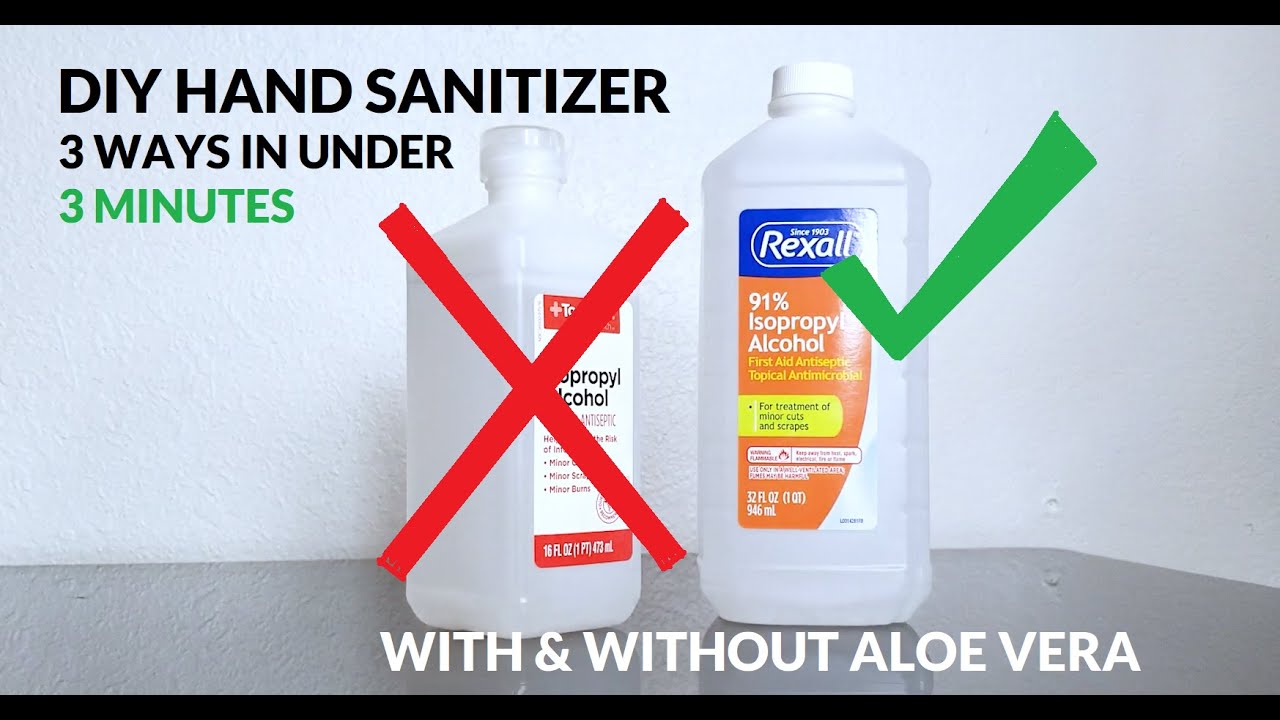 DIY Hand Sanitizer| ALL Natural EFFECTIVE | Without Aloe Vera | How to Make  Your Own Hand Sanitizer - YouTube