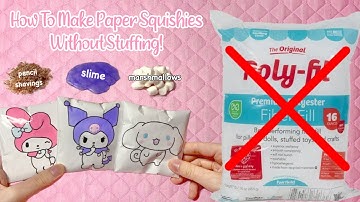 HOW TO MAKE A PAPER SQUISHY WITHOUT COTTON | tutorial | applefrog