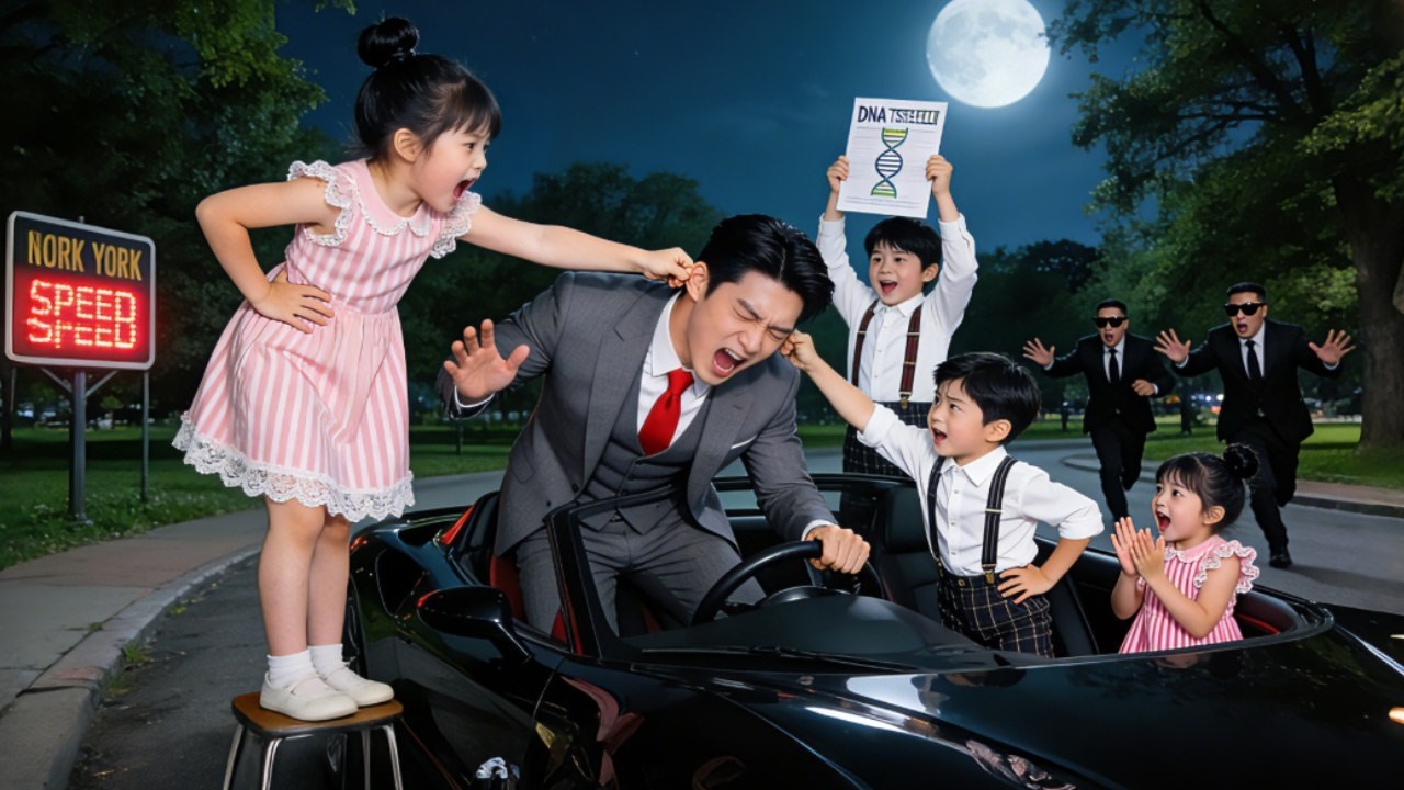 ไม่มีใครกล้าหยุด CEO ขับเร็ว 200 ไมล์! จนสามฝาแฝดขวางทาง! ดึงหูแล้วตะโกนว่า “พ่อ”!#drama