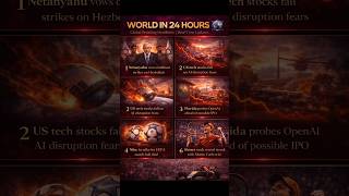 World in 24 Hours 🌍⚡ | Israel Strikes Hezbollah, Tech Stocks Fall  #shorts