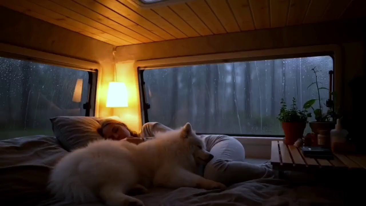 Gentle Rain and Thunder on Car Roof – Sleep Ambience for Relaxation & Focus