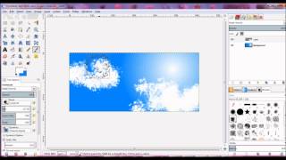 How to make a cloud using GIMP