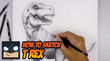How To Draw T-Rex | Jurassic Sketch Tutorial
