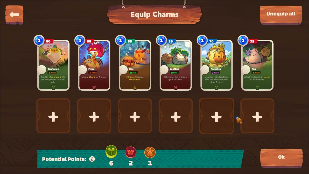 Axie Infinity Origin - How to Add a Charm?