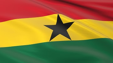 Flag of Ghana waving in the wind - Flag animation - Motion background - 4K UHD