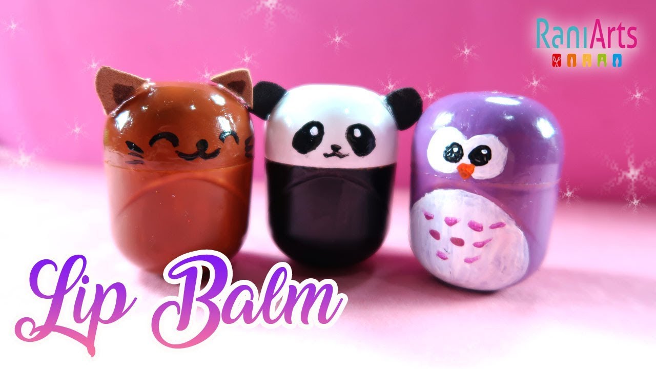 DIY BÁLSAMOS LABIALES 3 IDEAS KAWAII LIP BALM YouTube