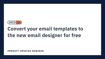 Convert to New Email Designer for Free - start creating dynamic emails