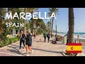 Marbella, Spain - Walk alongside the beach in 4K