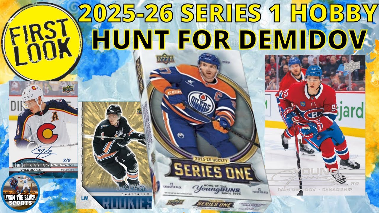 FIRST LOOK - 2025-26 UPPER DECK SERIES 1 HOCKEY HOBBY BOX OPENING - HUNTING FOR DEMIDOV & SNUGGERUD