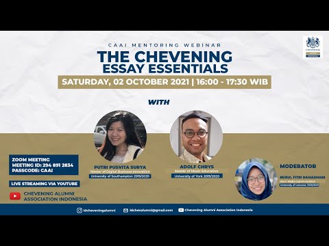 CAAI Mentoring Webinar 1: The Chevening Essay Essentials