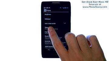 Motorola Droid Razr Maxx HD - How Do I Disable Screen Rotation