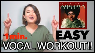 【Aretha Franklin - Think】1 Minute VOCAL WORKOUT!!【女性用・毎日の発声練習】【EASY】