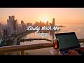 3hour study with me  balcony sunrise  pomodoro 5010  relaxing lofi  day 145