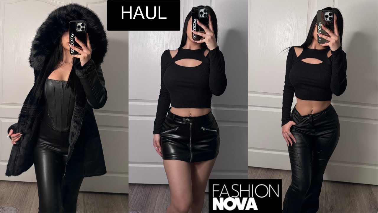 FashionNova Try On Haul❣️⎹ Black outfit inspo, tops, jumpsuits, skirts, etc !