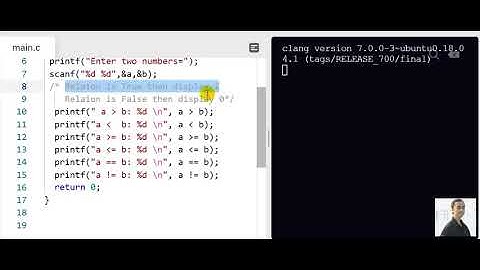 C Programming in Marathi, Relational operators by Dr. Pranav Patil