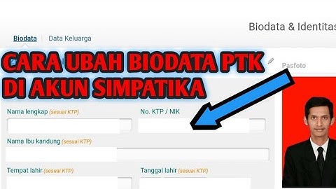CARA UBAH BIODATA PTK DI SIMPATIKA