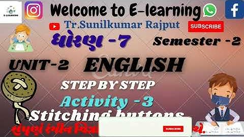 STD -7। ENGLISH। Unit -2। step by step  । Activity-3 । Sem-2 ।part -2