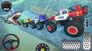 Mega Ramp Monster Truck Impossible Driver - Police Car Stunt Racing Simulator 3D - Offroad GamePlay