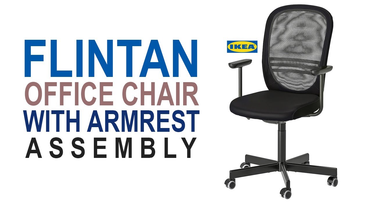 Ikea Flintan Office Chair with Armrest Unboxing and Assembly - YouTube