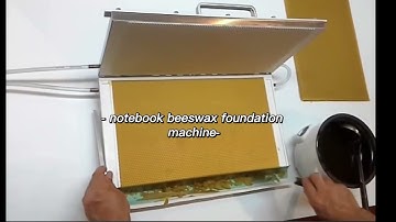 how to use a manual beeswax foundation machine