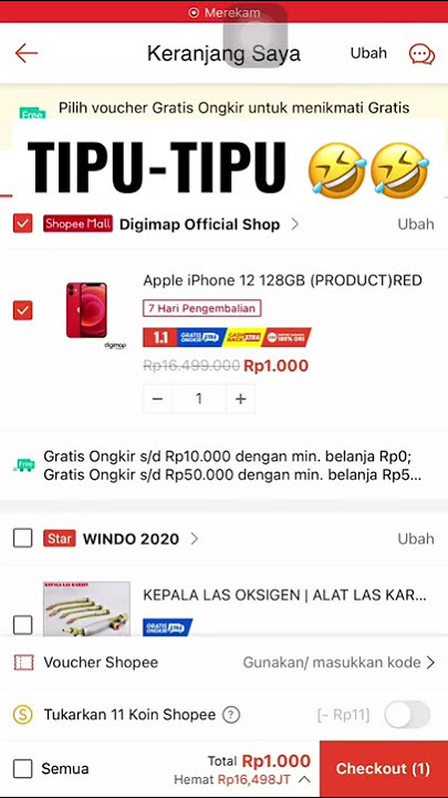 Shopee flash sale Iphone 12 Tipu-tipu