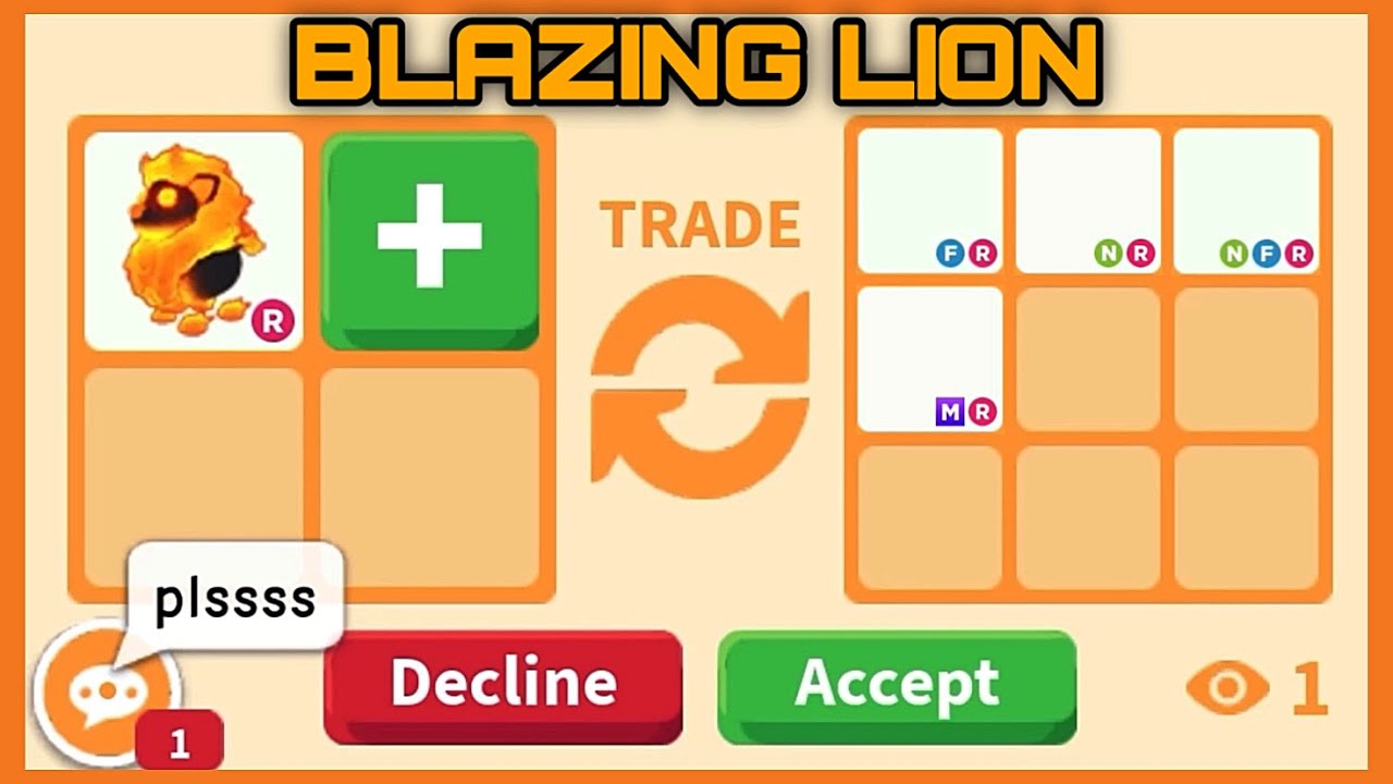 What is Blazing Lion Worth in Roblox Adopt Me Trading Values