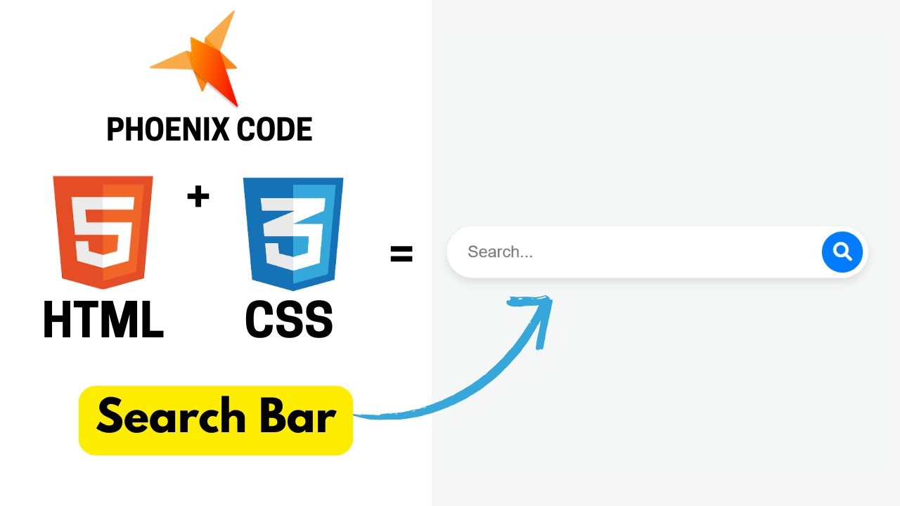 How to Create a Responsive Search Bar with HTML & CSS - YouTube