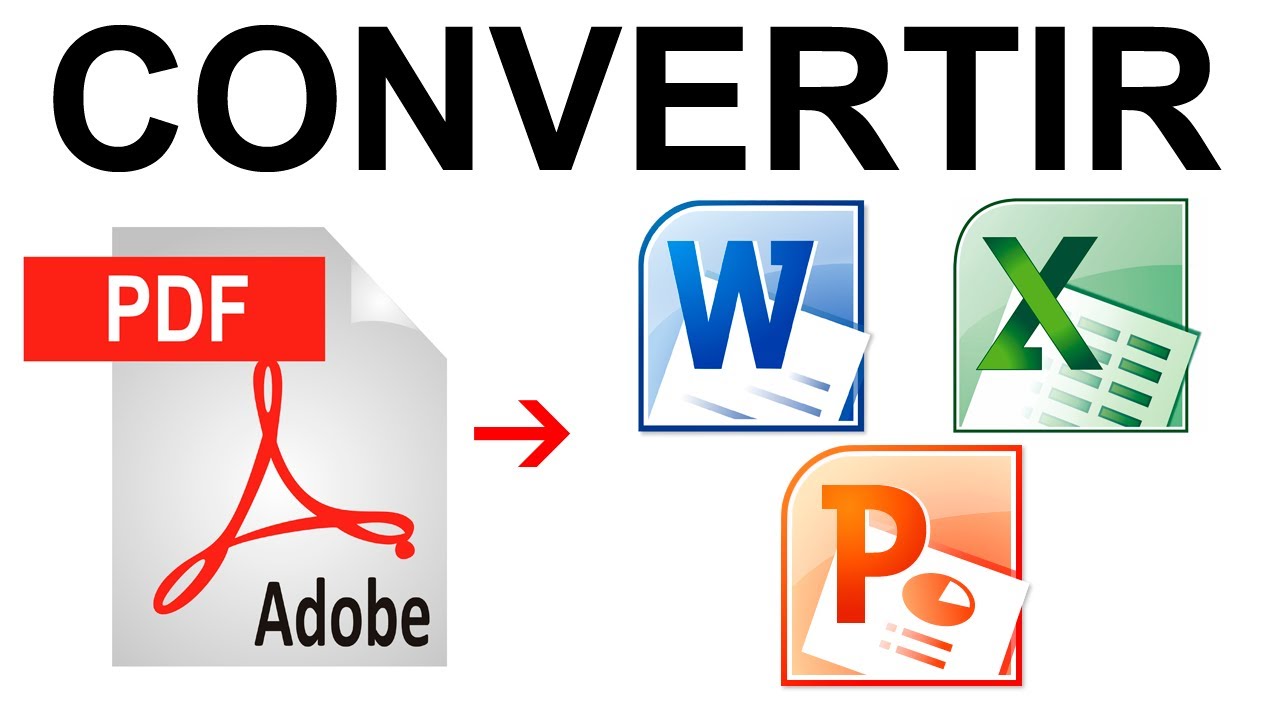 Como Convertir un PDF a Word, Excel, PowerPoint (FÁCIL y SIN PROGRAMAS) -  YouTube