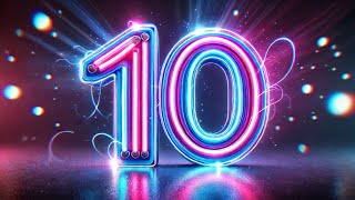 Epic 10-Second Countdown ⏳ | Stunning 3D Numbers from 10 to 0 🔥✨