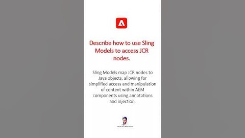 How to use Sling Models to access JCR nodes #aem #aeminterviewquestions #adobeexperiencemanager