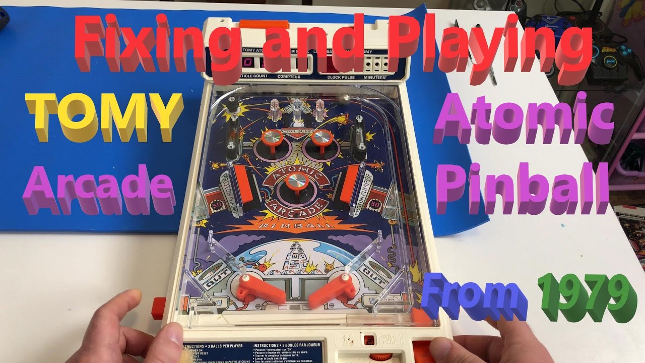 アトミックピンボール　トミー工業　TOMY トミー製のおもちゃ「アトミックピンボール」の修理とACアダプタ