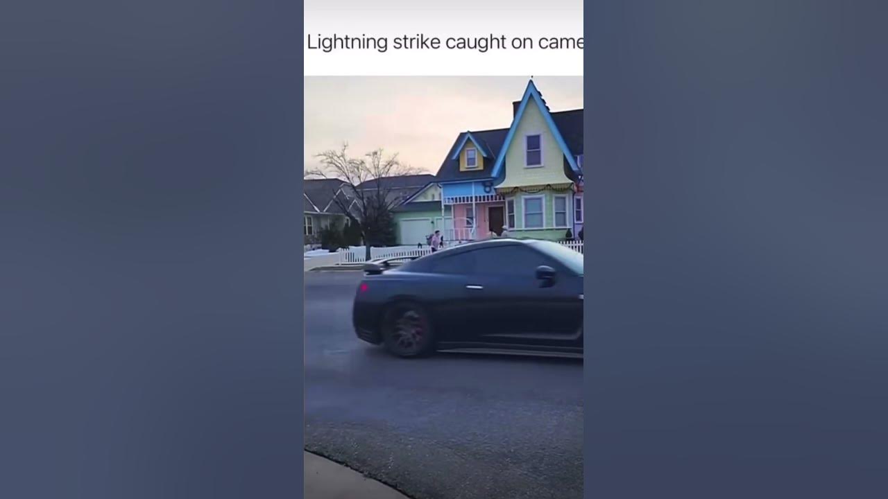 Lightning Strike ⚡️Caught On Camera🎥 #lightning #lightningmcqueen #funny