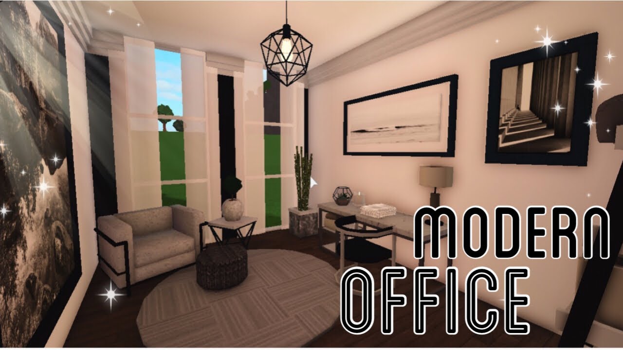 Modern Office Bloxburg Speedbuild And Tour Melendezz Youtube