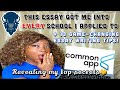 Reading the Essay that Got Me Into Howard University & Every School I Applied to| Essay Writing Tips