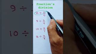 🔥Fraction's division shortcut tricks 💥 ভগ্নাংশের ভাগ #shorts #maths #fraction #division