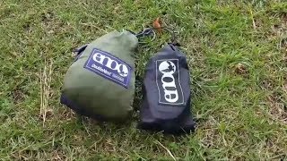 Setting up an eno doublenest hammock with atlas straps