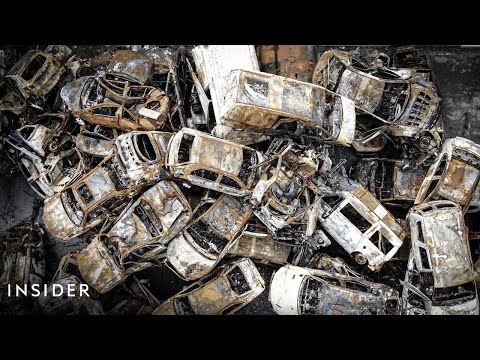 Car Graveyards Form In Ukraine After Russian Attacks