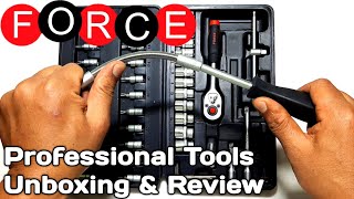 Force 46 pic 1/4" professional socket set 2462 | Best tool kit for bikes & cars | Unboxing & Review