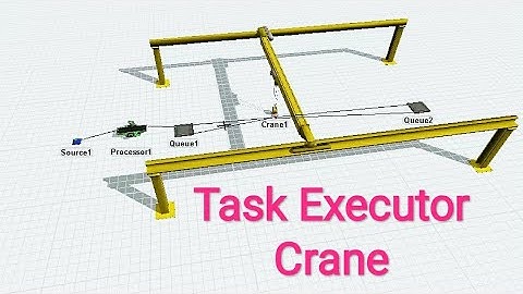 How to use Crane task executor in flexsim software?