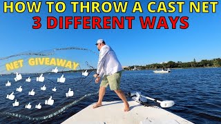 HOW TO THROW CASTNET (3 Different Methods). -  PLUS BONUS CASTNET GIVEAWAY!!!