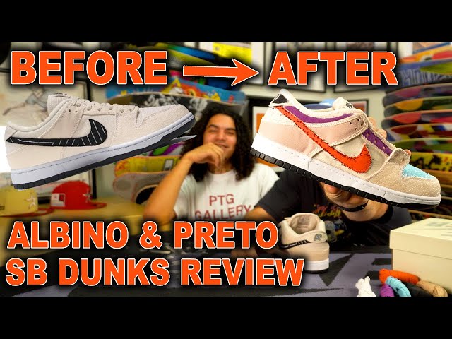 Nike Albino and Preto SB Dunk TEAR AWAY REVIEW + ON FOOT Releasing